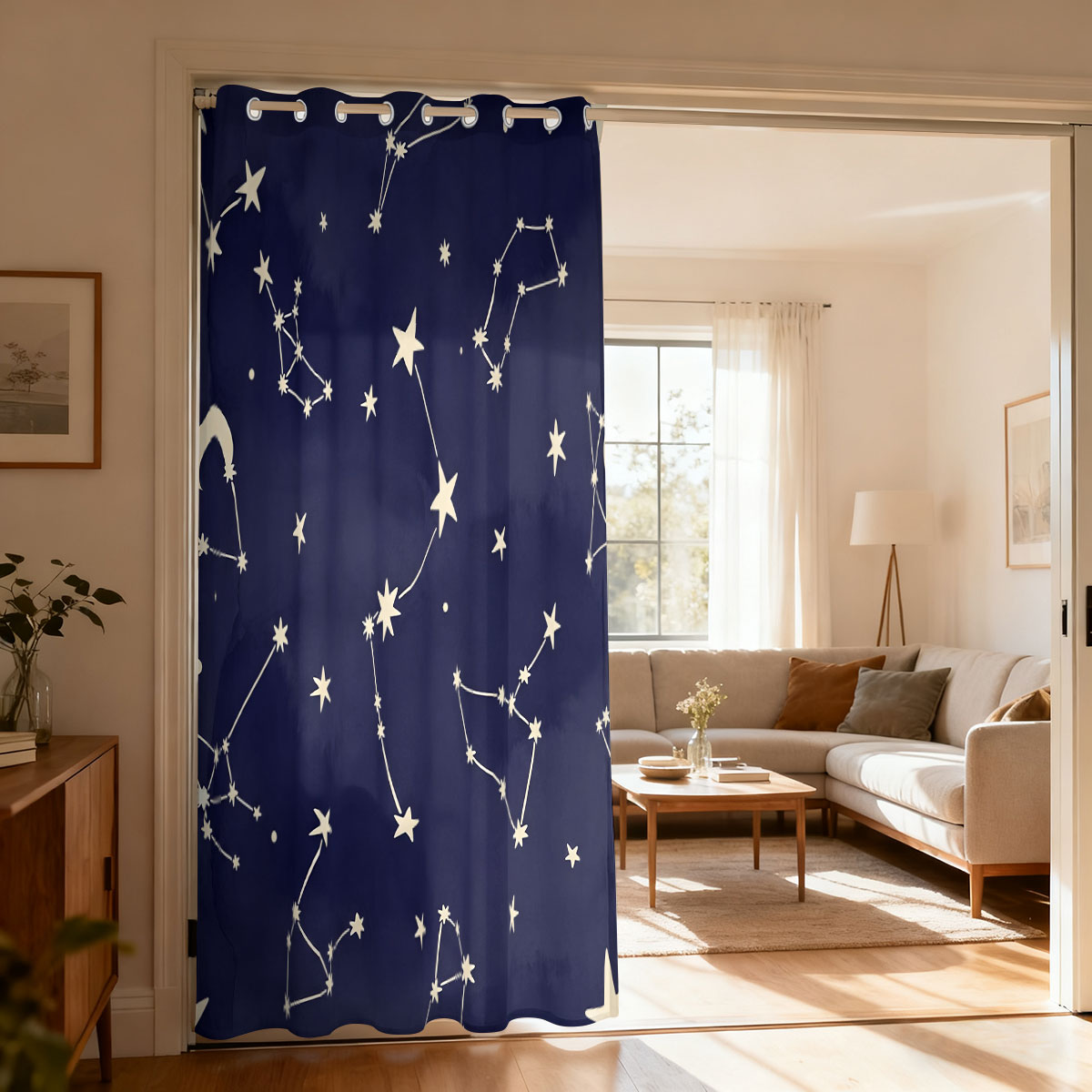 Home Decor Curtains - 1pc Retro Rose Floral Single Loop