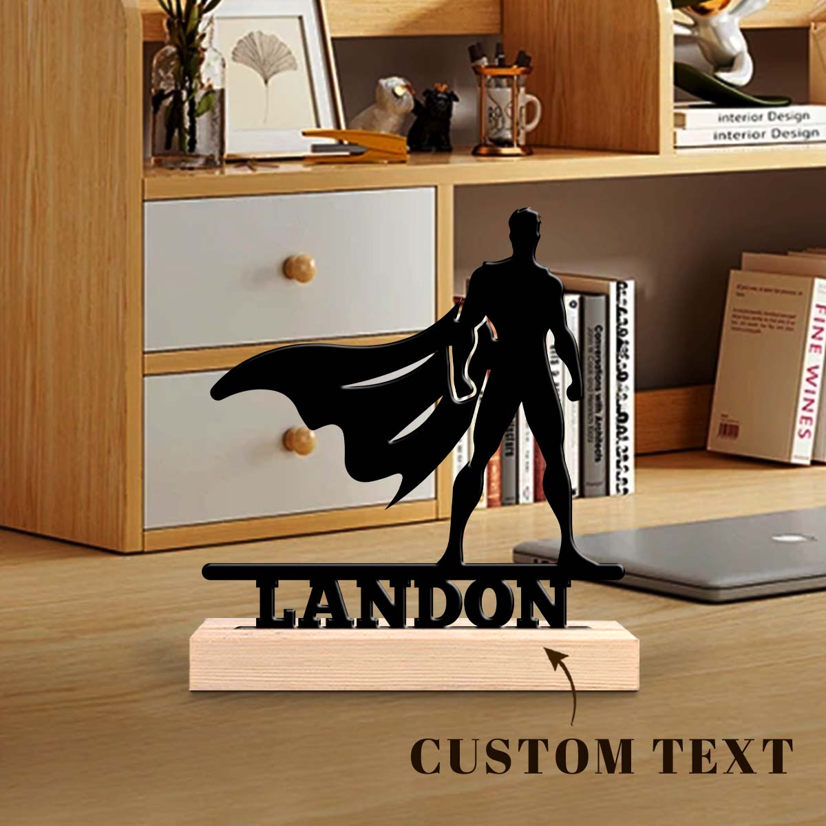 Home Decor For Wedding - 1pc Personalized Iron Desktop Ornament Customizable