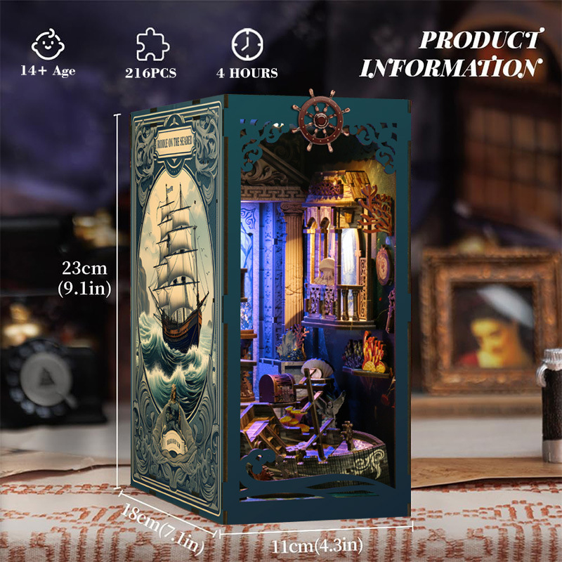 Home Decor Catalog - 3D Wooden DIY Bookend Puzzle Handmade