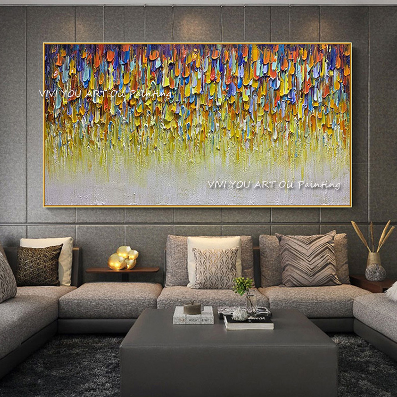 Home Decor Color Palettes - The Abstract Handmade Color Thick Oil