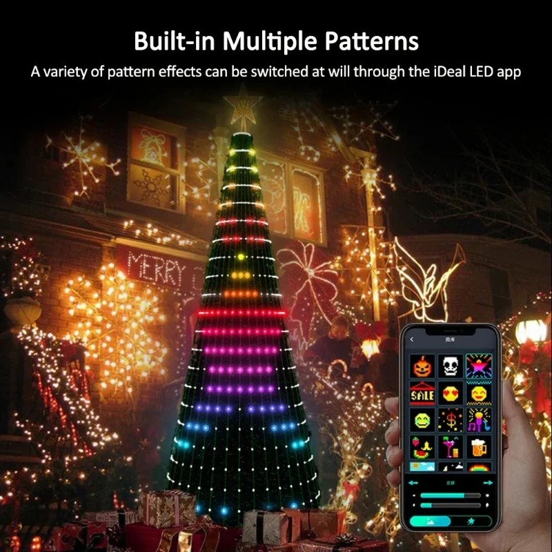 Home Christmas Decor - Christmas Star Tree Lights RGB LED,