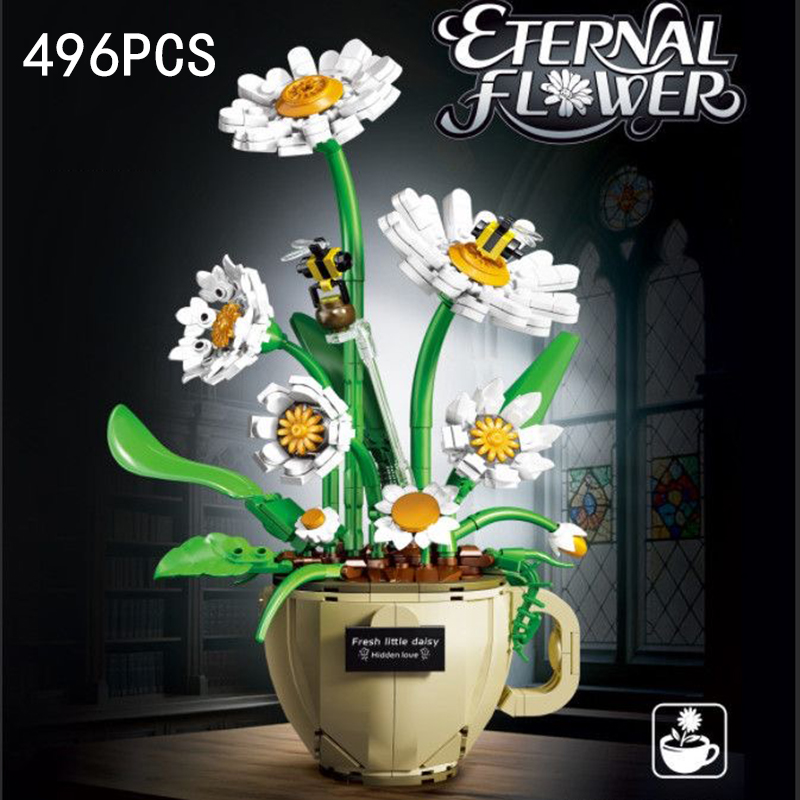 Home Decor Daisy - MOC Coffee Cup Flower Building Blocks
