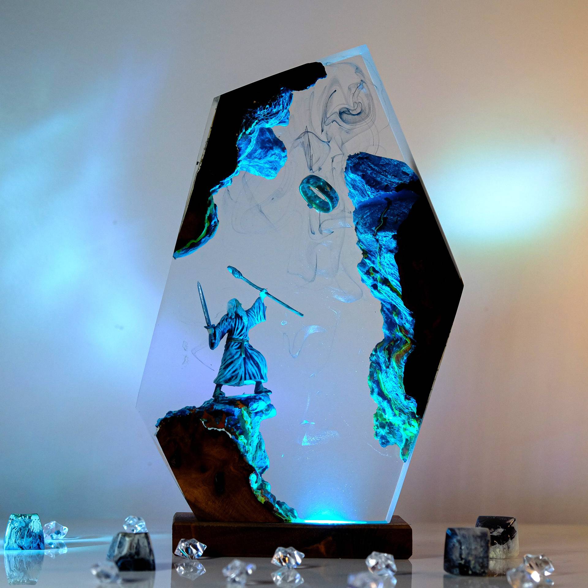 Home Decor For Wedding - Movie Scence Figure Table Resin Lamp