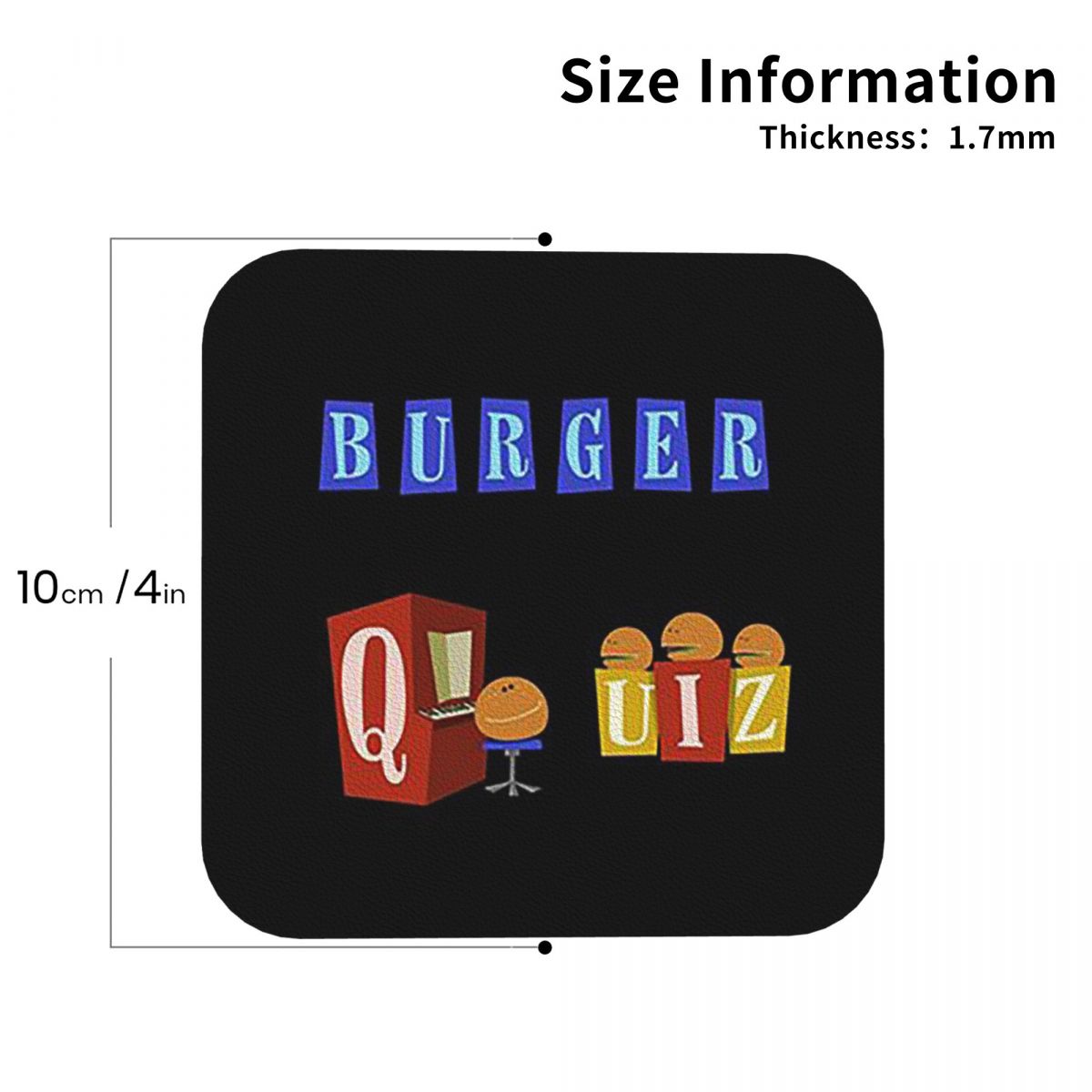 Home Decor Quiz Free - Burger Quiz New Logo Coasters Kitchen