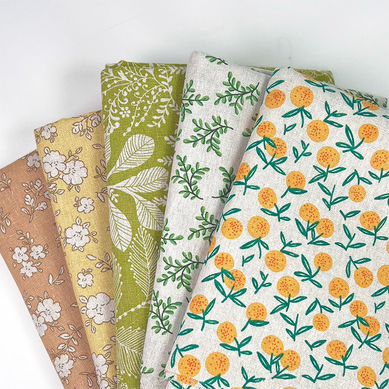 Home Decor Curtains - Pastoral Floral Cotton Linen Blend Fabric
