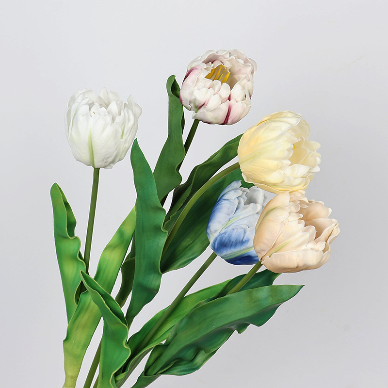 Home Decor Tulip - 61CM Artificial Parrot Tulip Pu Feel