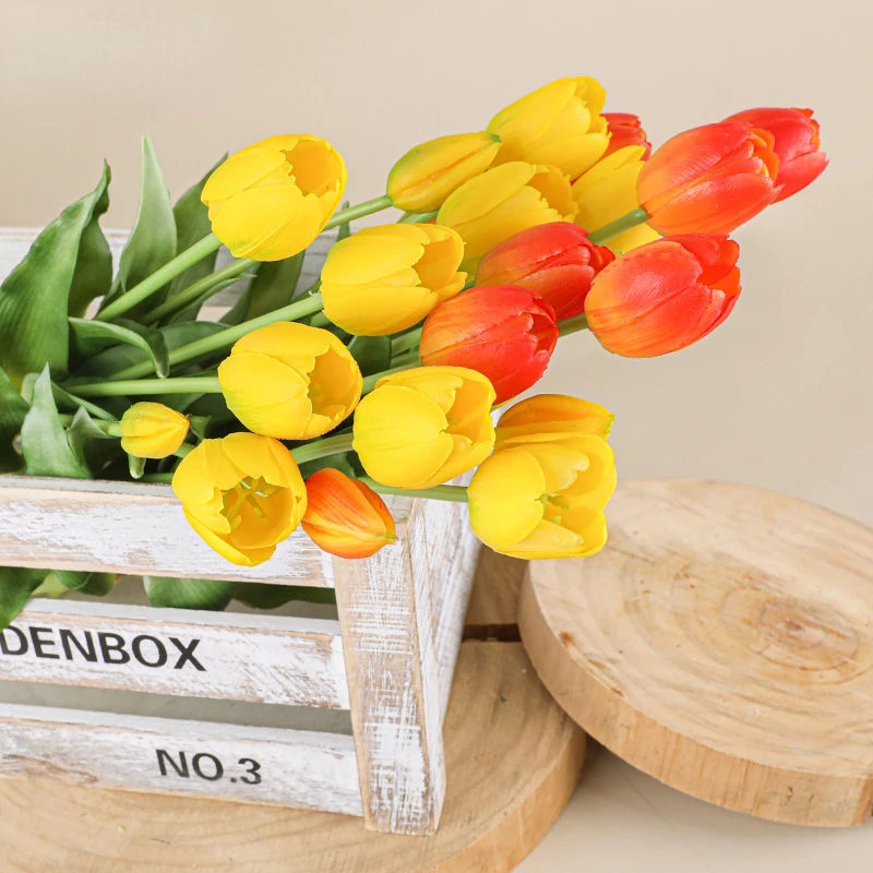 5 Head Artificial Tulips Weddi - Home Decor Tulip 评论和价格