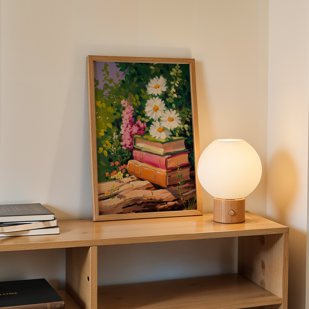 Oil Painting Books Daisies Wil - Home Decor Daisy 评论和价格