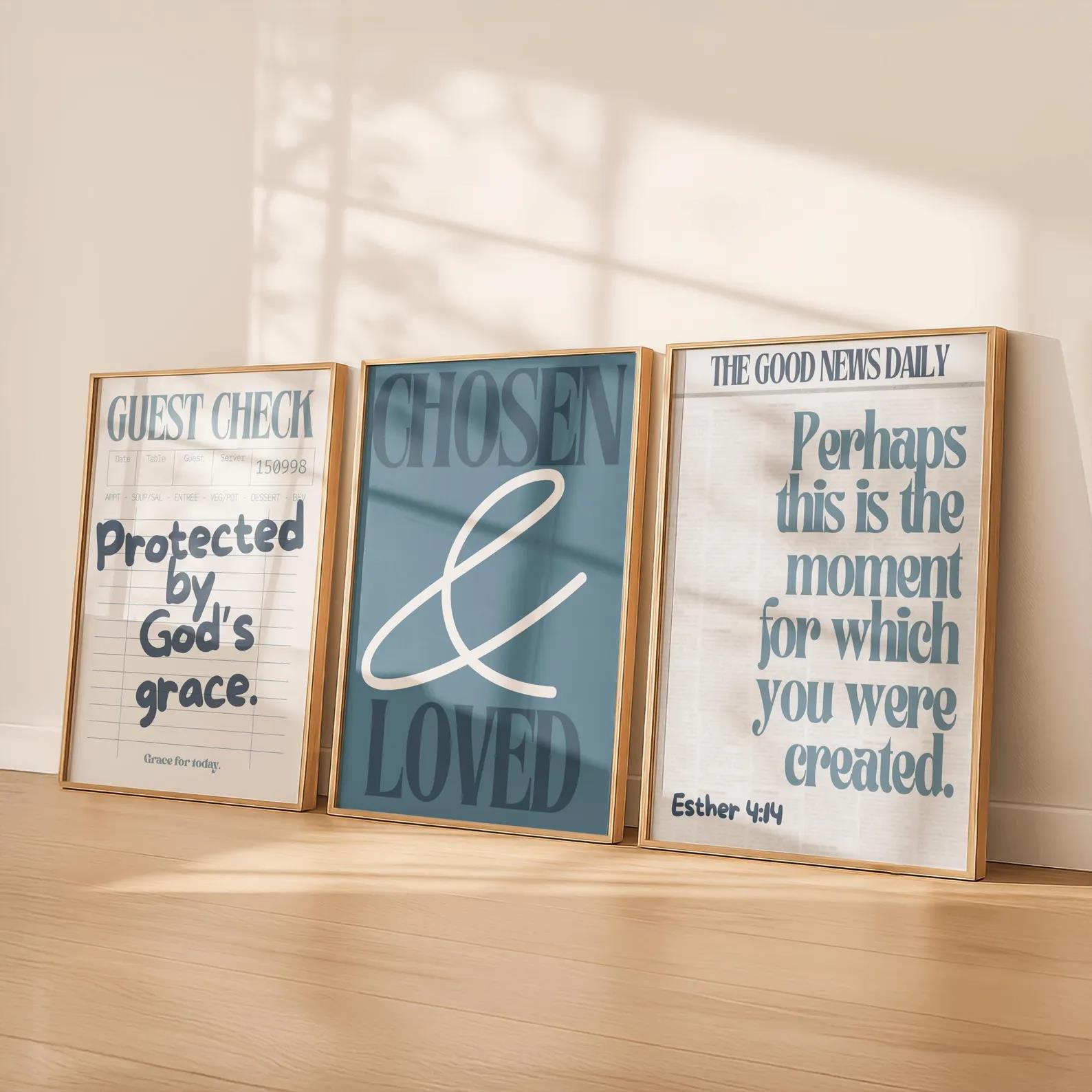Christian Bible Verse Chosen & - Home Decor Lovely Home 评论和价格