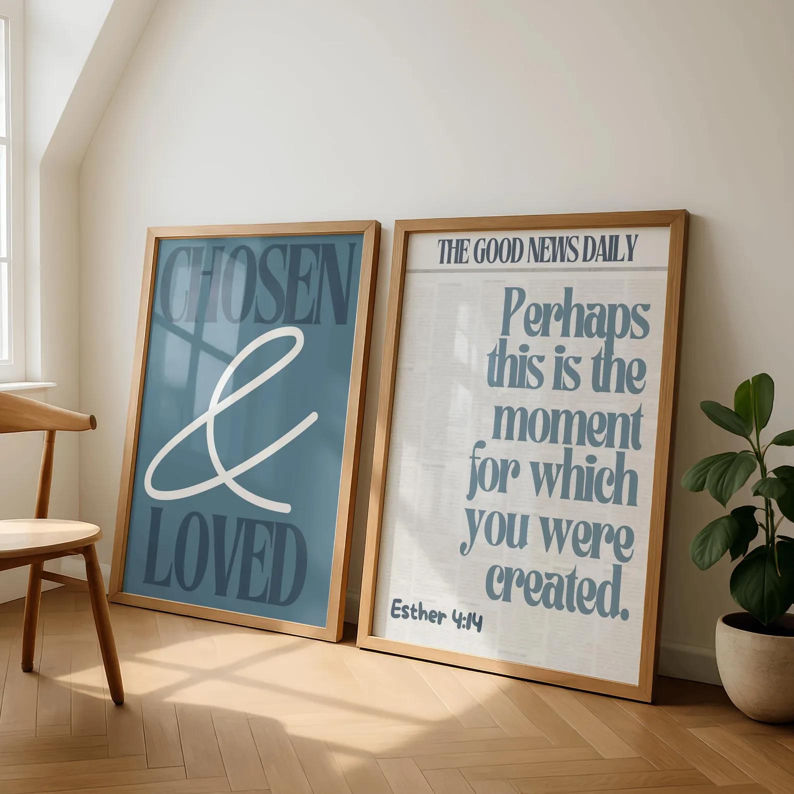 Christian Bible Verse Chosen & - Home Decor Lovely Home 评论和价格