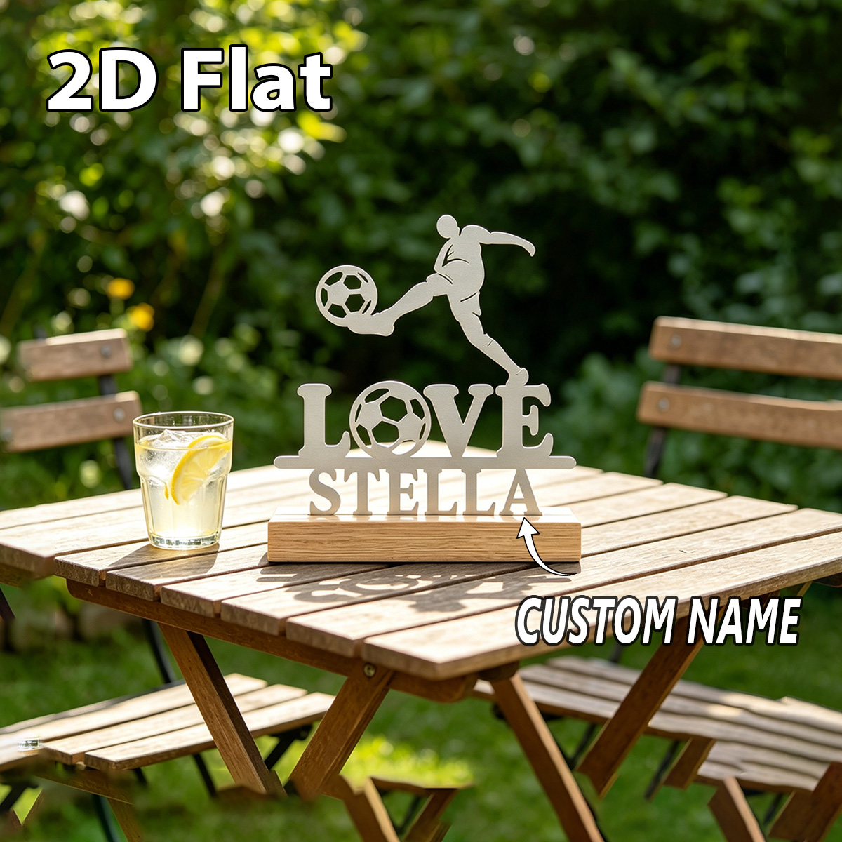 1Pc Custom Name love football  - Home Decor Lovely Home 评论和价格