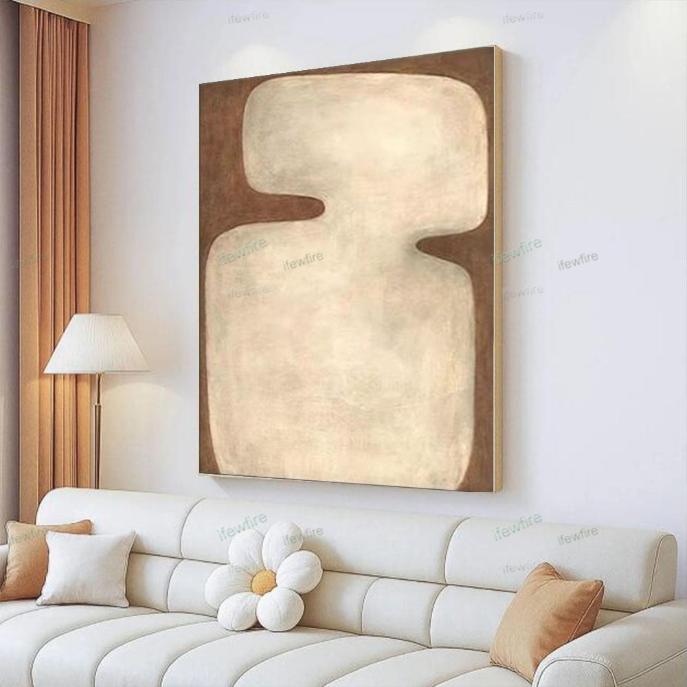 100% Hand-Painted Abstract Oil - Home Decor Color Palettes 评论和价格