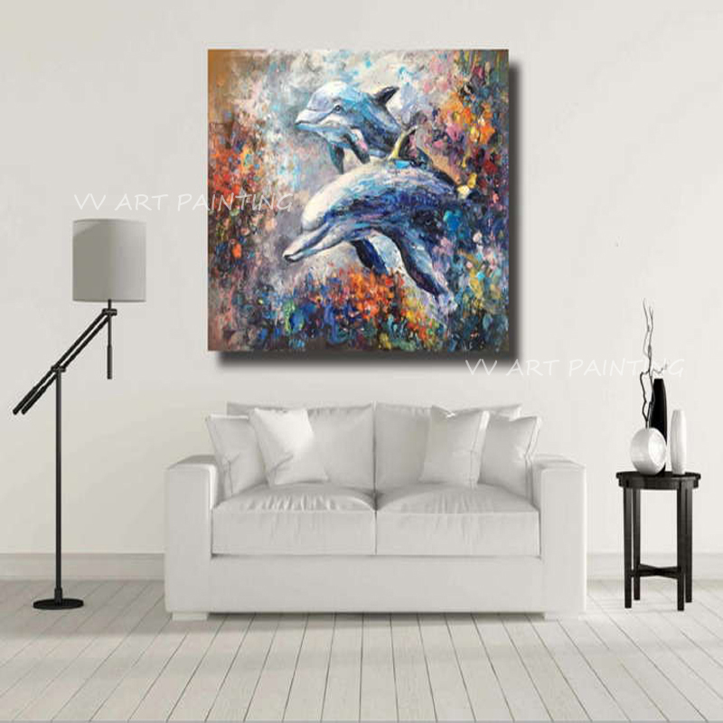 Handpainted Palette Knife Dolp - Home Decor Color Palettes 评论和价格
