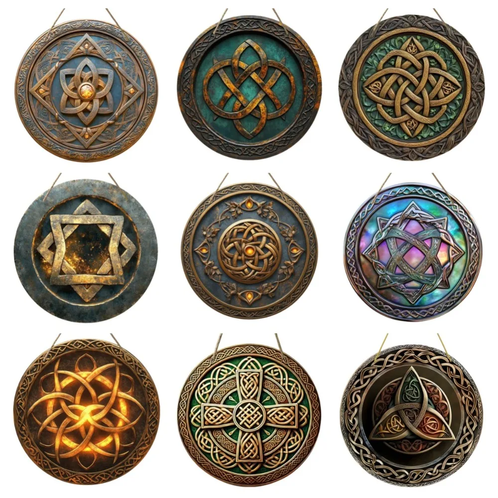 2D Retro Celtic Knot Circular  - Home Decor Logo Design 评论和价格