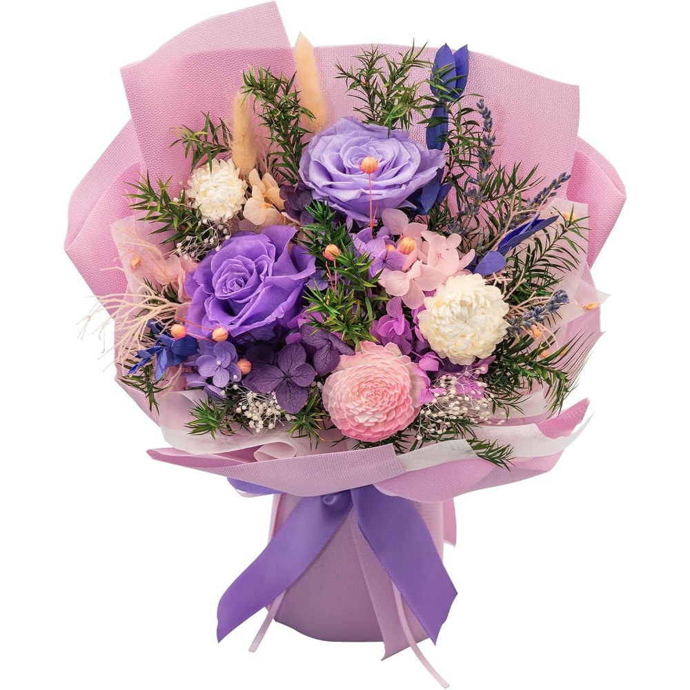 Romantic Preserved Rose Bouque - Home Decor Tulip 评论和价格