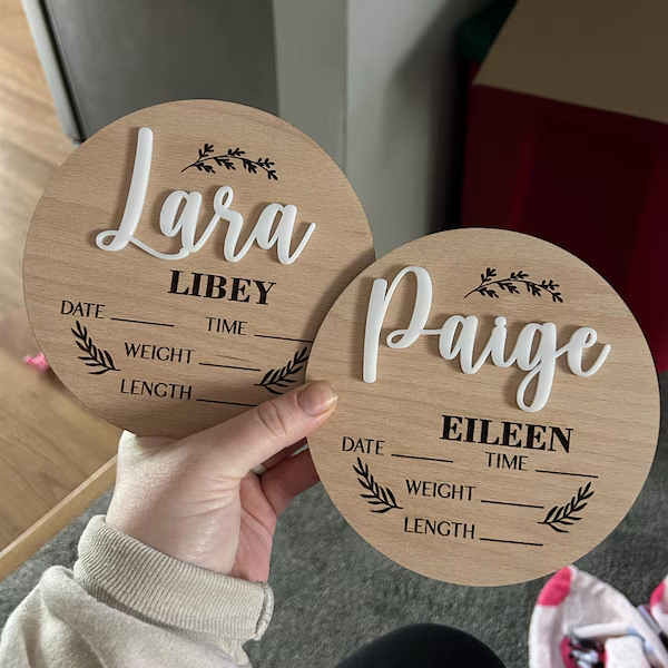 1Pc Custom Baby Announcement S - Home Decor For Wedding 评论和价格