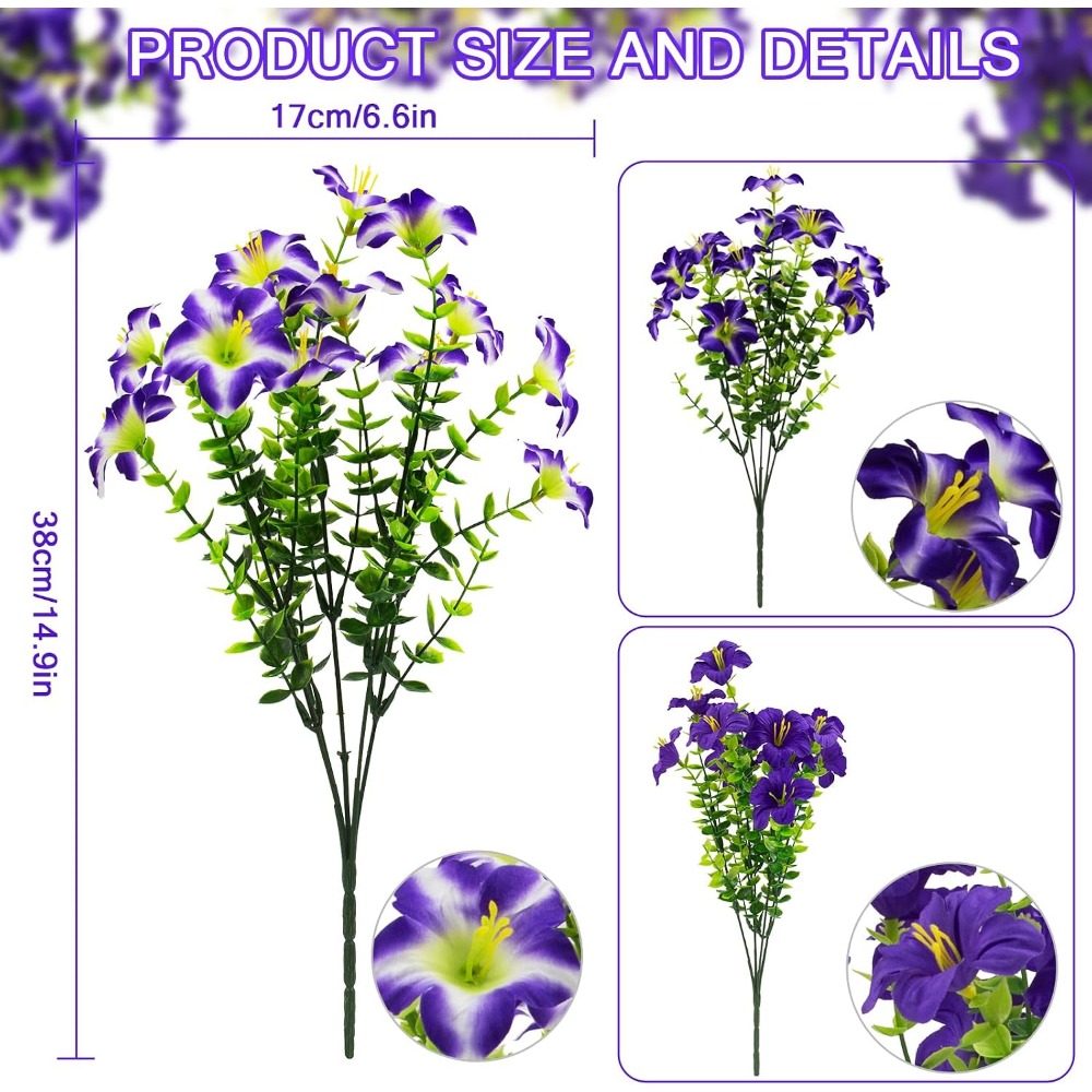 Silky Purple Petunias with Han - Home Decor Tulip 评论和价格