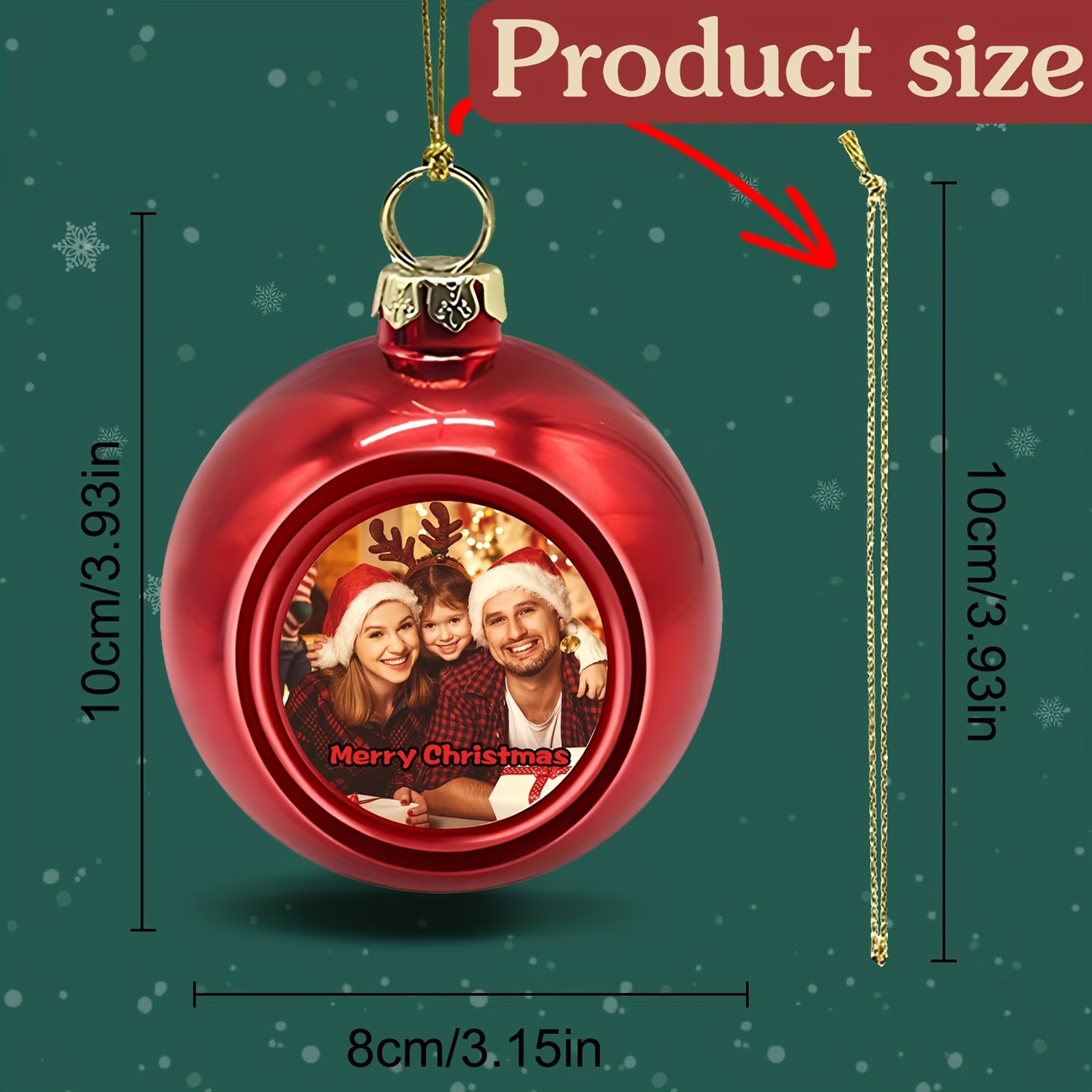 Custom Photo Christmas Ornamen - Home Christmas Decor 评论和价格