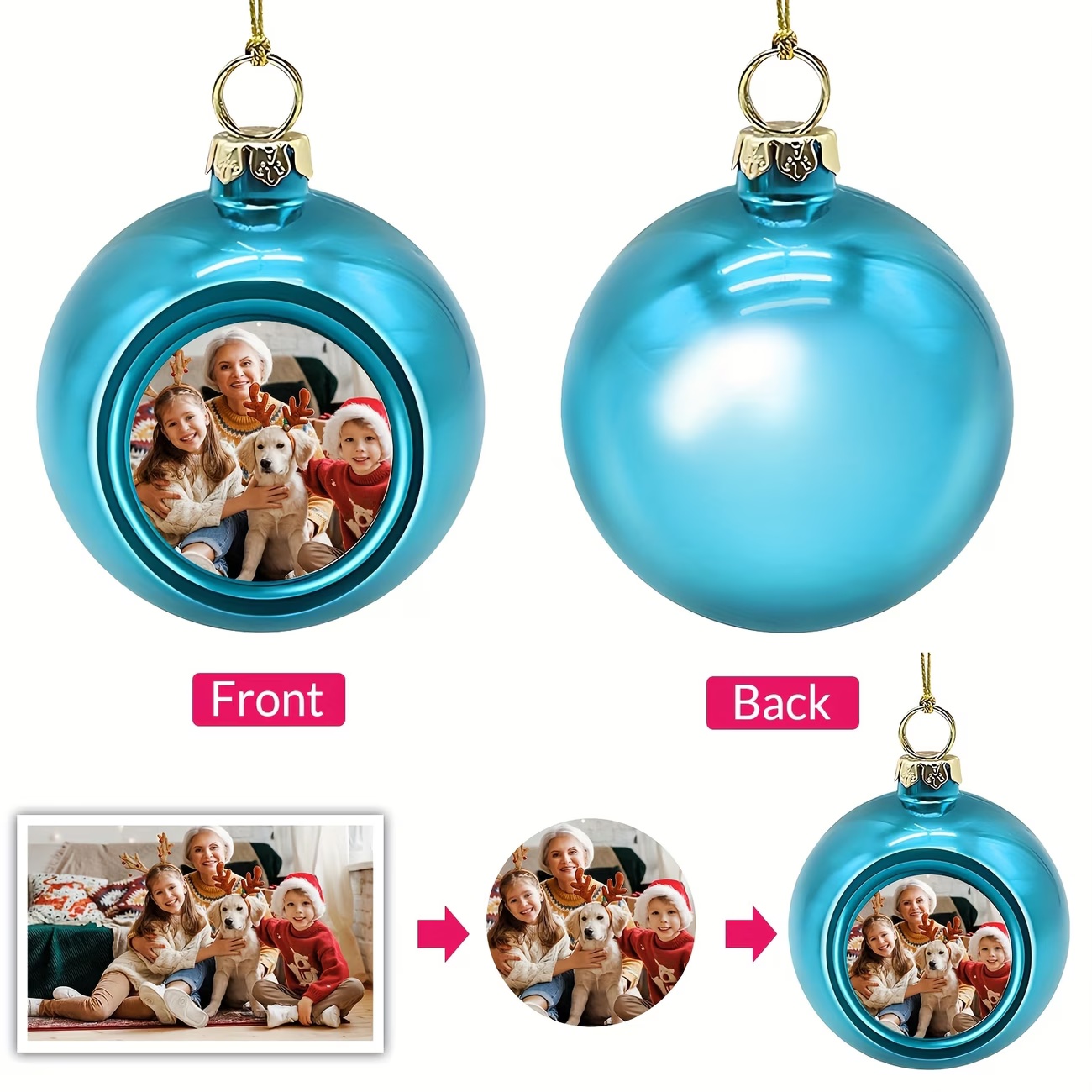 Custom Photo Christmas Ornamen - Home Christmas Decor 评论和价格