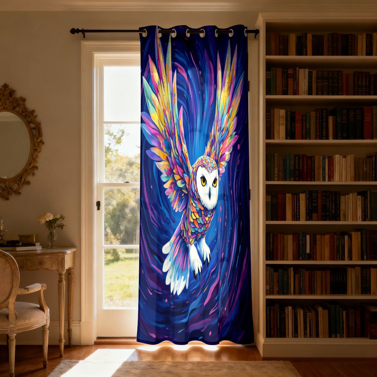 1PC Colorful Starry Sky Flying - Home Decor Curtains 评论和价格