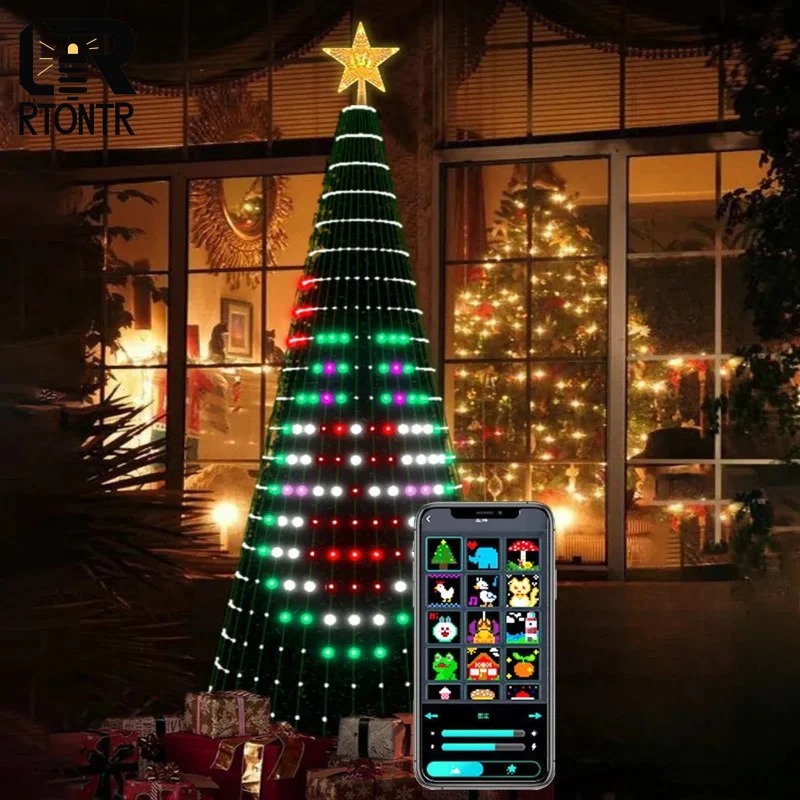 Christmas Star Tree Lights RGB - Home Christmas Decor 评论和价格