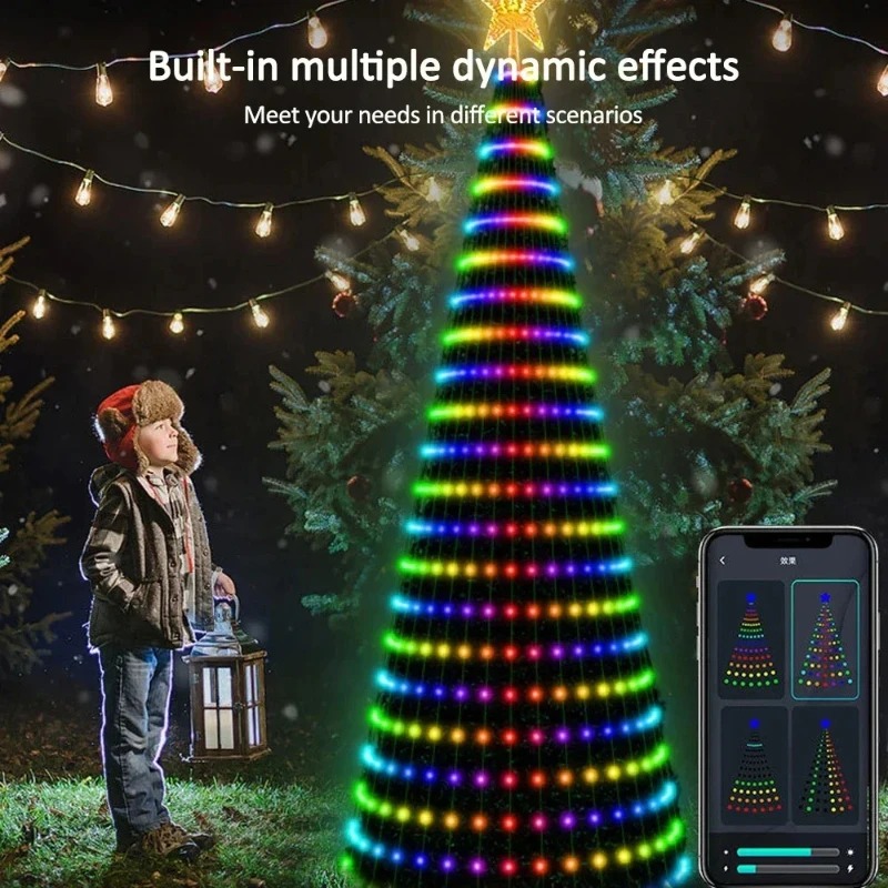 Christmas Star Tree Lights RGB - Home Christmas Decor 评论和价格