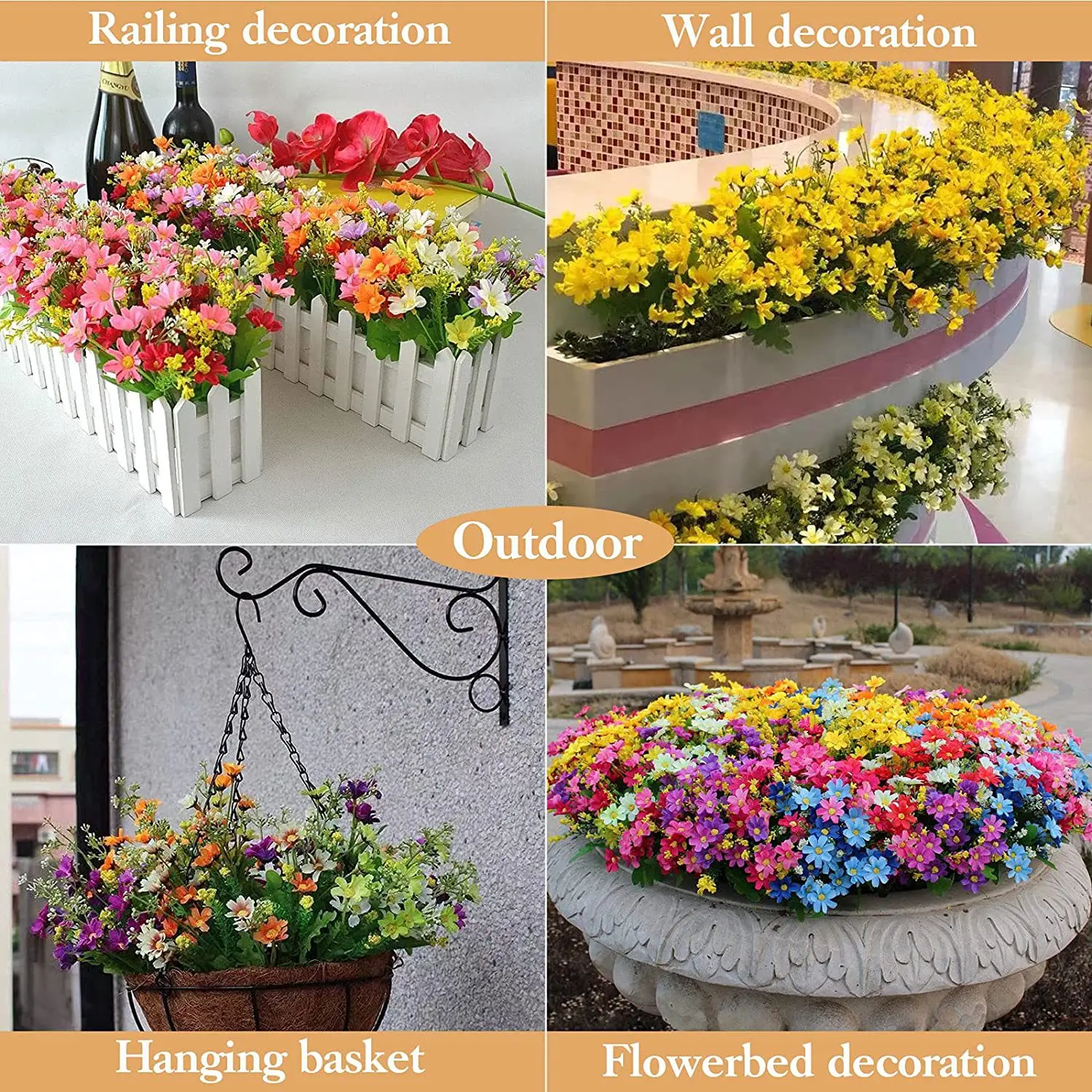 32cm Artificial Flower Jumping - Home Decor Daisy 评论和价格