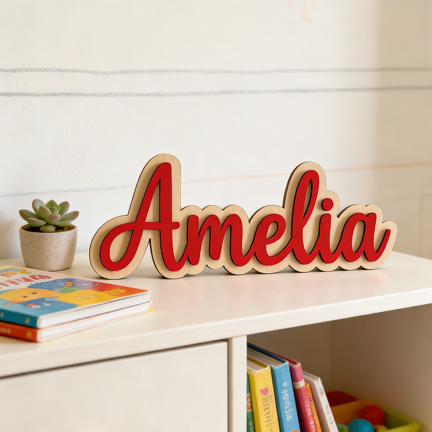 1pc Customized Double-layer Wo - Home Decor For Wedding 评论和价格
