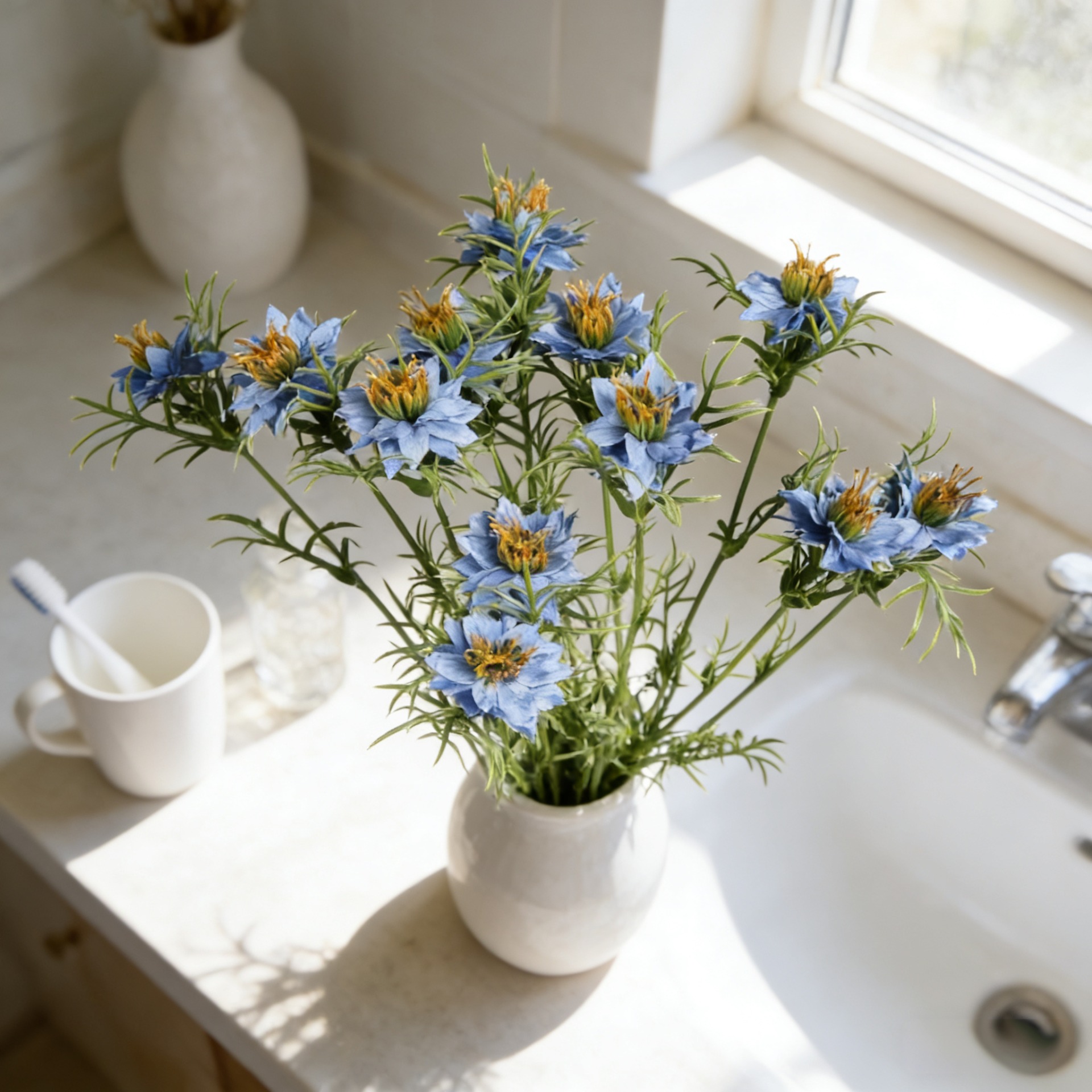 27 Inch Faux Nigella Daisy Flo - Home Decor Daisy 评论和价格