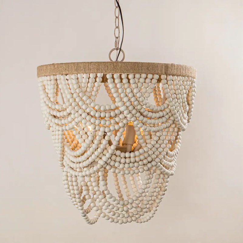 American Wooden Beads Chandeli - Home Decor Netflix 评论和价格