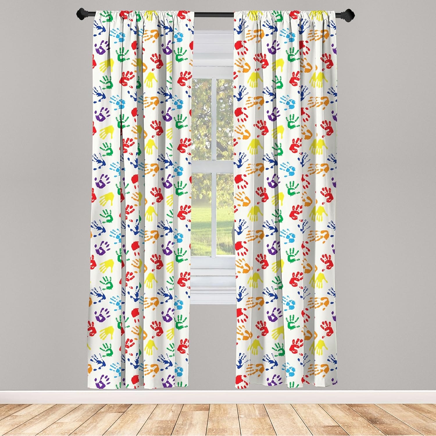 Colorful Handprint Rainbow Cur - Home Decor Color Palettes 评论和价格