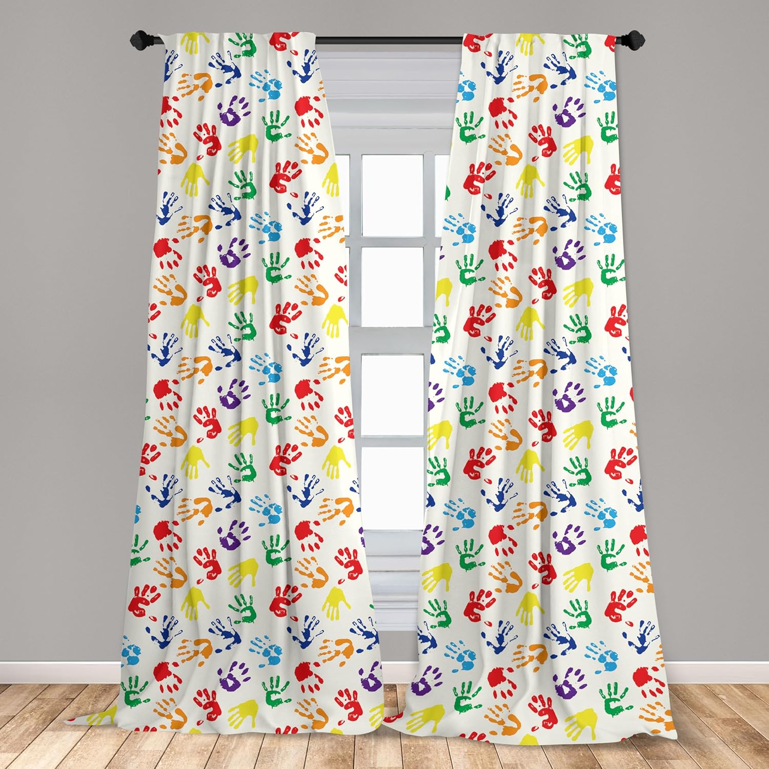 Colorful Handprint Rainbow Cur - Home Decor Color Palettes 评论和价格