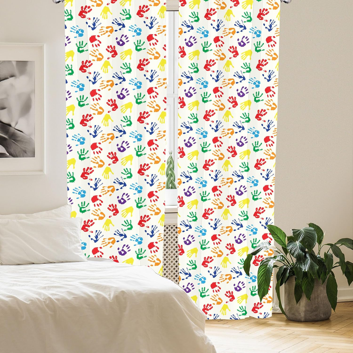 Colorful Handprint Rainbow Cur - Home Decor Color Palettes 评论和价格