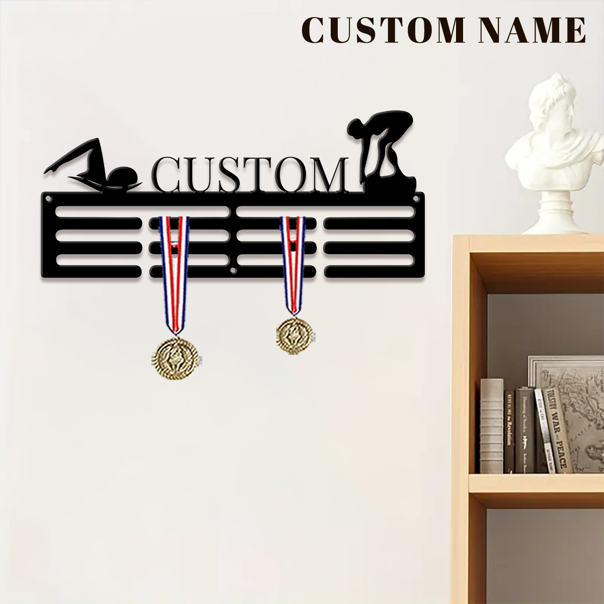 1pc Custom Swimming Metal Meda - Home Decor For Wedding 评论和价格