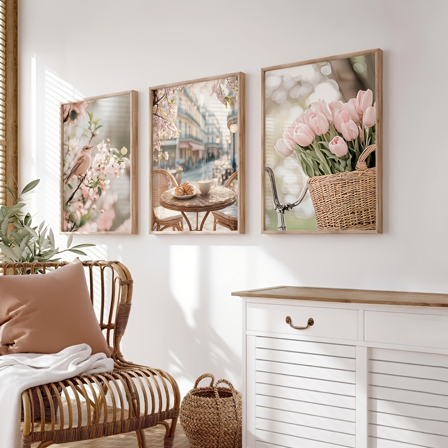 3pcs/set Romantic Paris Street - Home Decor Tulip 评论和价格