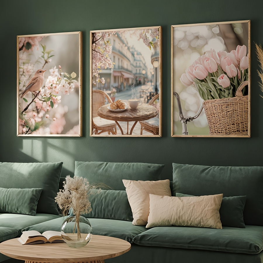 3pcs/set Romantic Paris Street - Home Decor Tulip 评论和价格
