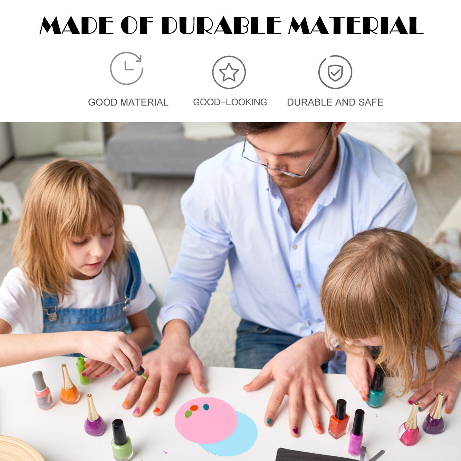 10Pcs Nail Palettes Silicone M - Home Decor Color Palettes 评论和价格
