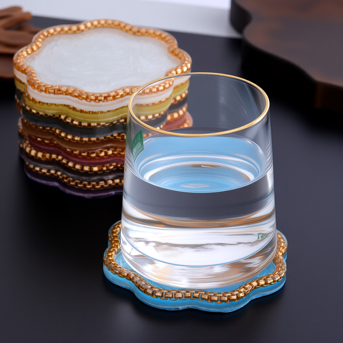 Resin Agate Gold Color Palette - Home Decor Color Palettes 评论和价格