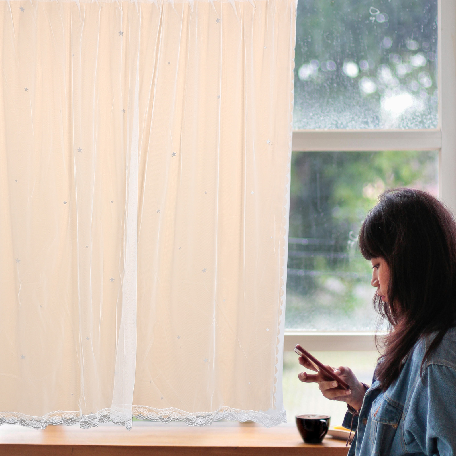 Star Hollow Pattern Blackout C - Home Decor Curtains 评论和价格
