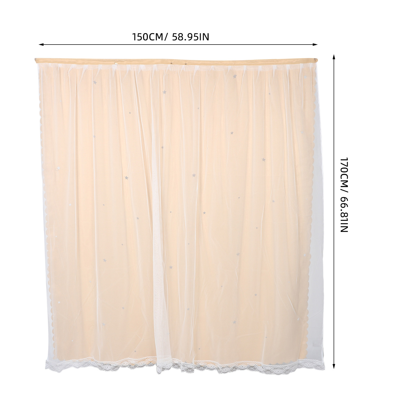 Star Hollow Pattern Blackout C - Home Decor Curtains 评论和价格