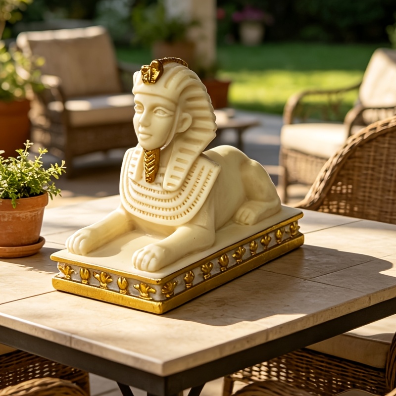 Ivory White Gilded Egyptian Sp - Home Decor Egypt 评论和价格