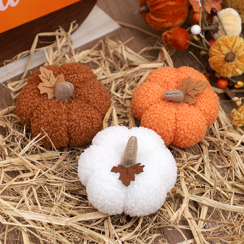 Fluffy Pumpkin Plush Halloween - Home Decor Gift 评论和价格