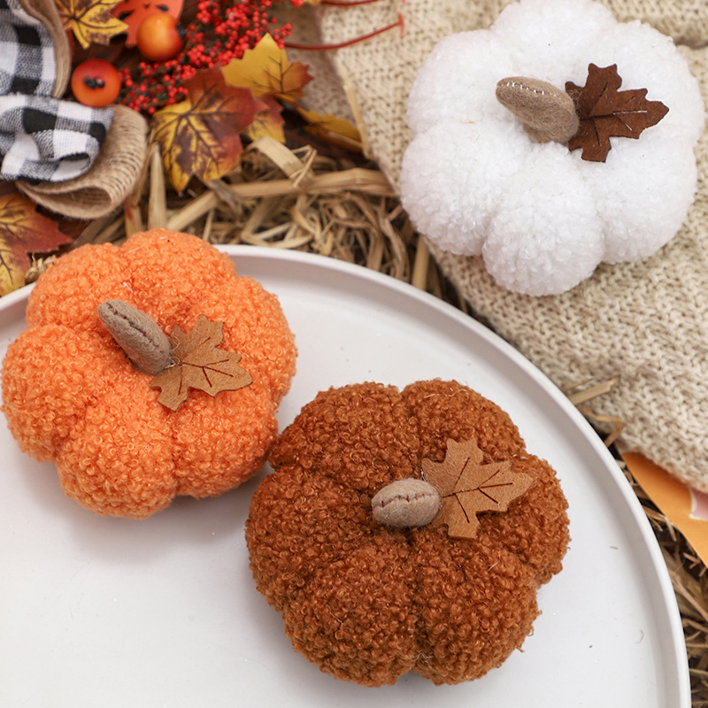 Fluffy Pumpkin Plush Halloween - Home Decor Gift 评论和价格