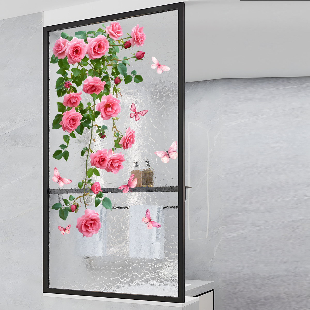 1PC Flower Vine Window Decal P - Home Decor Window Blinds 评论和价格
