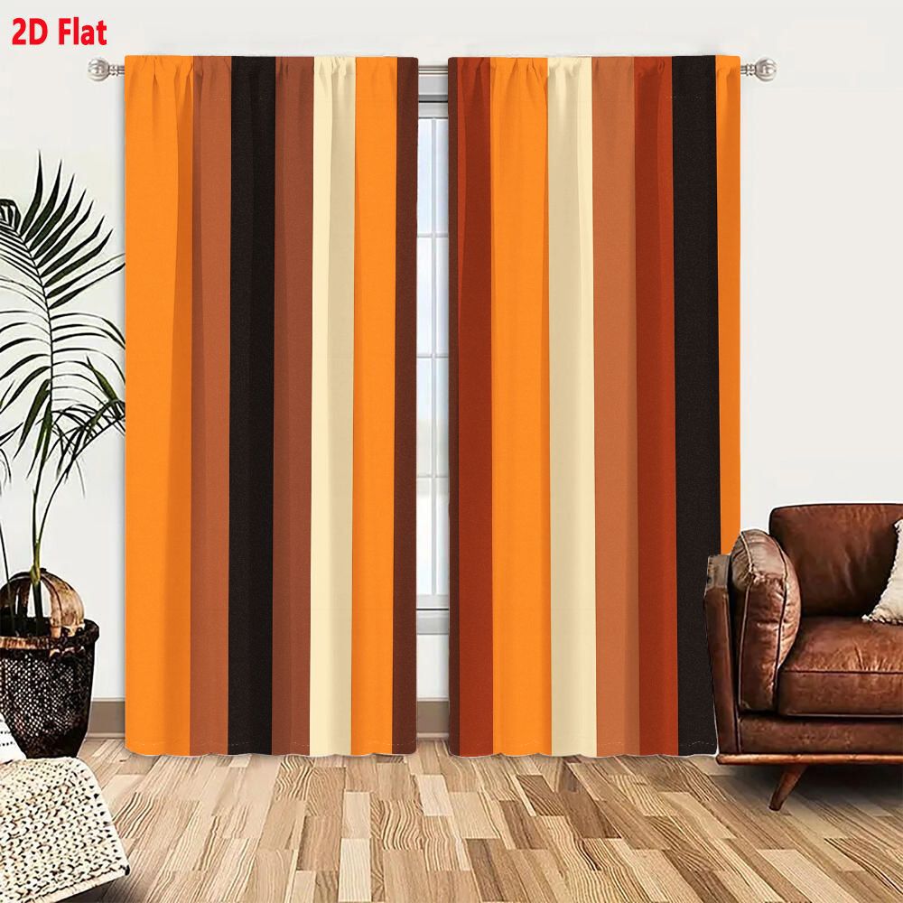 2Pcs Curtains 2D Flat Vertical - Home Decor Color Palettes 评论和价格