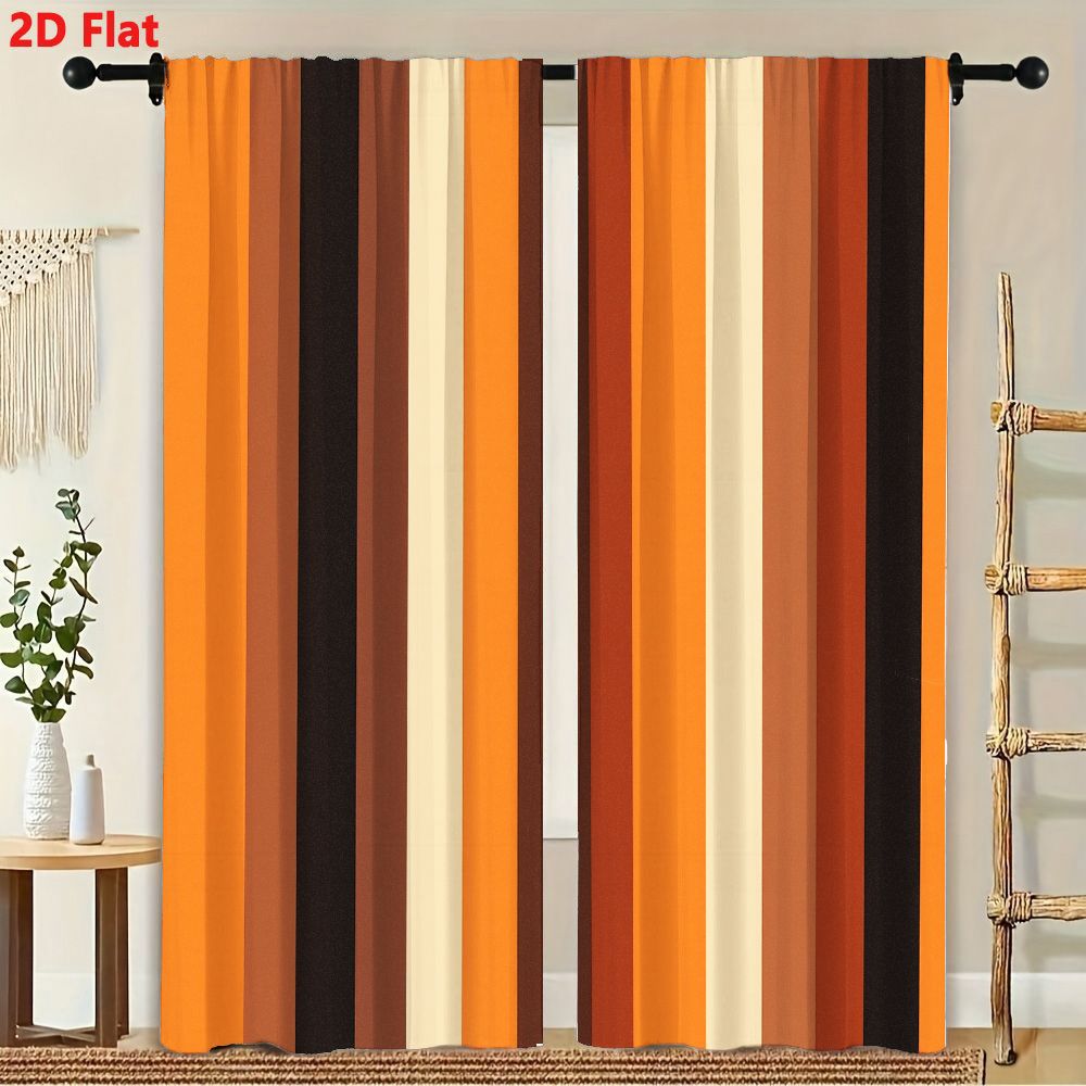 2Pcs Curtains 2D Flat Vertical - Home Decor Color Palettes 评论和价格