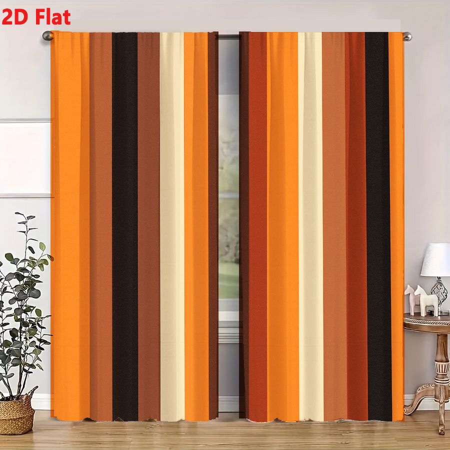 2Pcs Curtains 2D Flat Vertical - Home Decor Color Palettes 评论和价格