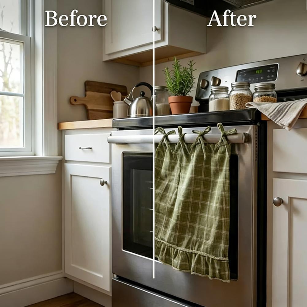 Oven Skirt Artisanal Farmhouse - Home Decor Curtains 评论和价格