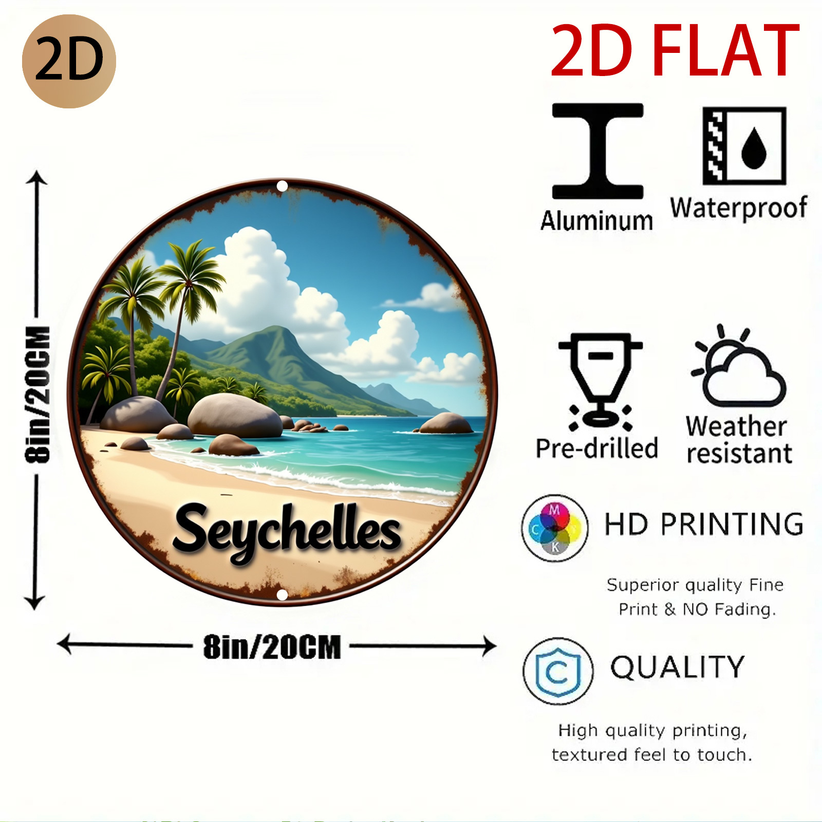 2D Flat, 2d Flat Seychelles Be - Home Decor Logo Design 评论和价格