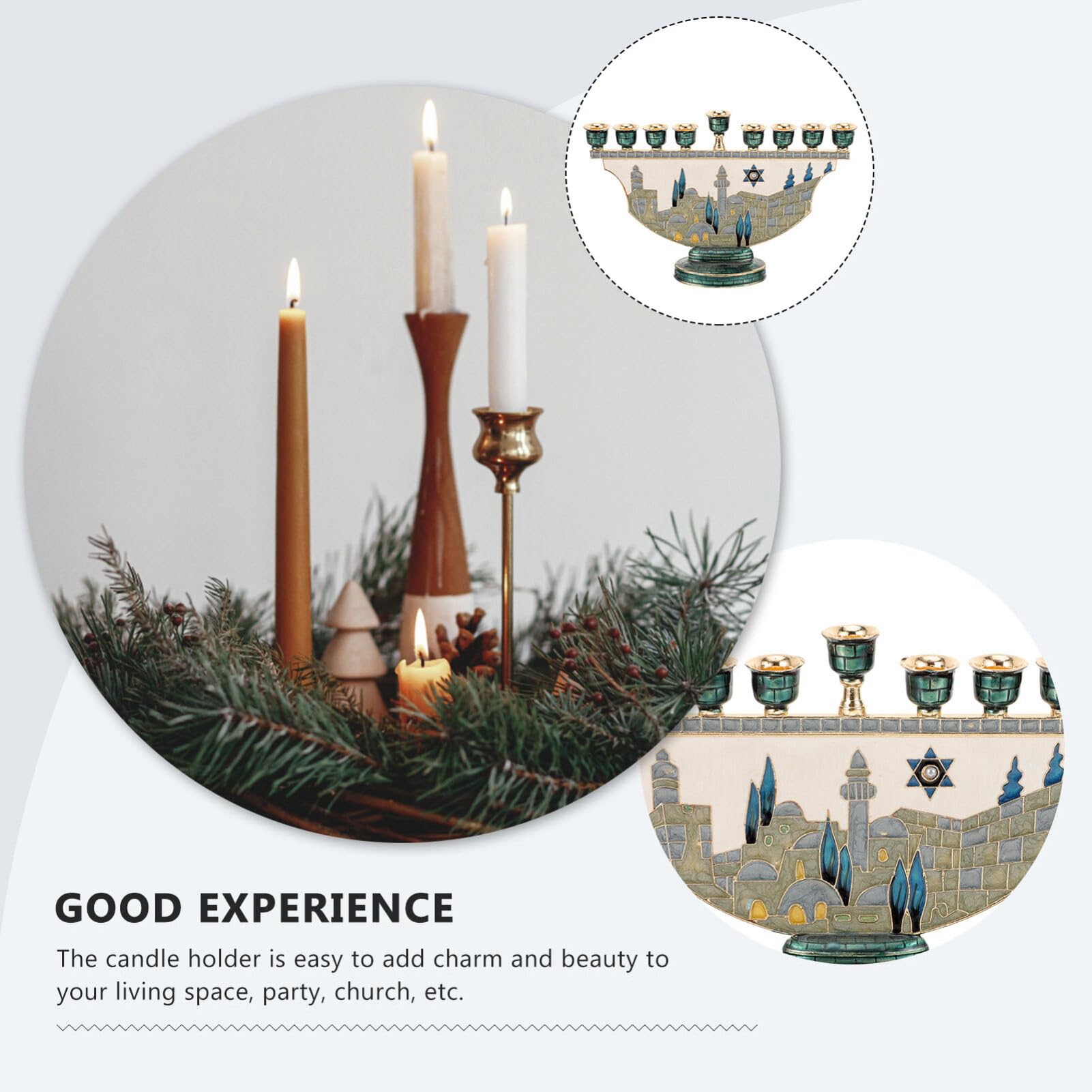 Jerusalem Menorah Hanukkah Can - Home Decor Gift 评论和价格